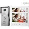 TMEZON Videocitofono a 4 fili, sistema di intercomunicazione TMEZON con monitor da 7 pollici e campanello cablato per casa, pulsante touch, funzione di scatto foto/registrazione.
