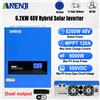 ANENJI Inverter solare ibrido ANENJI NEW 6.2KW a onda sinusoidale pura 230Vac off/on grid MPPT con caricatore solare 120A per pannelli fotovoltaici 9000W 500VDC