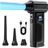 TRNOJTHK Soffiatore d'Aria Senza Fili da 110.000 RPM, Estrattore di Polvere con Spinta di 160g e Luce LED, 4 Velocità per Pulizia Interni Auto e Computer
