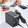 NONE Stazione di Rilavorazione ad Aria Calda 858D 220V con Pistola ad Aria Calda e 3 Ugelli per Riparazione Elettronica, Dissaldatura e Saldatura