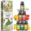 PHATOIL Set Regalo di 6 Oli Essenziali - 10ml Menta Piperita, Limone, Vaniglia, Arancia Dolce, Ylang Ylang, Oli Essenziali Aromatici al Pompelmo