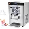 SucceBuy Macchina per Gelato Commerciale da 4,5L, Cilindro in Acciaio Inox, Gelatiera da Banco Monogusto con Pannello LED