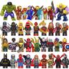 Bandai Marvel 6cm Supereroi The Avengers Spider-Man Deadpool Personaggi Costruibili da Blocchi Decorazioni da Scrivania Migliori Regali