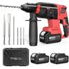 taskstar Trapano a percussione elettrico brushless Taskstar 30mm, martello rotativo multifunzione, trapano a impatto senza fili per batteria Makita 18V