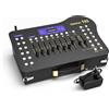 U'King Console DMX U'King 192 Canali Nera, Console Wireless DMX512 e Operatore MIDI, Controller Luci a 192 Canali per KTV, DJ, Club