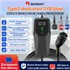 Junsun Wallbox Caricatore EV Tipo 2 3.5KW 7kw 11kw 22kw 6A to 32A IP65 Portatile Ricarica Rapida con Cavo Tipo 2 per Tesla Model 3 Model Y Auto Elettrica Programmabile Ricarica Programmata
