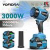 Yofidra Soffiatore Elettrico Brushless YOFIDRA 3000W, Ventilatore Portatile per Foglie e Polvere, Compatibile con Batterie Makita 18V