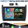 Mopect Autoradio 9 pollici 4+64G IPS Touchscreen per VW Polo 6R 6C V 2009-2017 AM/FM Android 15 CarPlay Head Unit GPS Navi Bluetooth FM