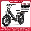 Bicicletta Elettrica ONESPORT OT08 Pro con Doppia Batteria 48V18AH*2, 500W, 40Km/h, 190KM, Freni Idraulici, Pneumatici 20*4.0 e APP