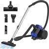 DayPlus Aspirapolvere Senza Sacco, 5000W, per Peli di Animali Domestici, Aspirapolvere a Cilindro per Tappeti con Filtro HEPA, Lunga Portata, Spazzola 3 in 1