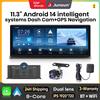 Junsun 11.3" Android 14 4G+64G CarPlay Android Auto 8 Core AI Schermo GPS Navigazione Dash Cam Registratore Video DVR a Doppia Lente 1080P