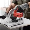 CNCEST Troncatrice 1200W con Lama da 185mm per Taglio Acciaio, Inclinazione 0-45° ° Sega a troncare regolabile per legno, metallo, pareti e pavimenti