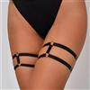 NONE Cintura Elastica da Donna per Coscia, Cinghia per Gamba, Abbigliamento Punk Gotico, Bretelle, Imbracatura per il Corpo Lolita, Accessori per Cosplay, Rave e Mascherata