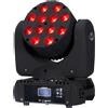 HYULIGHTS Luci a Testa Mobile LED Beam Wash 12x12W RGBW, 16,7 Milioni di Colori, 9/16 Canali DMX, per Discoteche, Feste, Spettacoli, DJ, Strobo