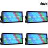 HYULIGHTS 4 Pezzi 200W LED Strobo Super Luminoso RGBW 4in1 48 Zone Bianco 8000K DMX Dj Wash Bar Effetti Luce Scenica