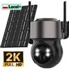 Wonsdar Telecamera IP solare WiFi per esterni, batteria incorporata, telecamera PTZ, visione notturna, allarme in tempo reale, videosorveglianza di sicurezza iCsee