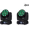 HYULIGHTS Luci a Testa Mobile LED Beam Wash 12x12W RGBW 16,7 Milioni di Colori 9/16 Canali DMX per Discoteche, Feste, Spettacoli, DJ, Strobo, Illuminazione da Palco