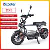 iScooter DX5 E-Motorcycle, E-Scooter per Adulti, Batteria 48V 15.6Ah, Velocità Massima 25km/h, Autonomia 60-72km, Pneumatici Grandi da 15 Pollici, Sblocco NFC, Sedile Integrato e Cestino Portaoggetti