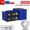SJY 4 Batterie Ricaricabili al Litio LiFePO4 da 3.2V 100Ah e 4 Celle di Batteria al Litio da 280Ah con 10.000 Cicli, per Sistemi di Energia Solare