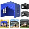 Loefme Gazebo pop-up LOEFME 2,5x2,5m per giardino e campeggio con 4 pareti laterali + sacchi di sabbia per protezione solare.