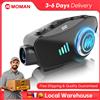 moman 【Stock UE】Interfono per casco moto Moman con telecamera 1080P, scheda da 32 GB, 120 ° Auricolare Wireless con AI e Controllo Vocale a Bocca Libera e Ampio Angolo di Visione