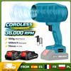 zollor Soffiatore d'Aria Senza Fili 21V-380W, Soffiatore Elettrico per Foglie con 2 Batterie, Controllo Velocità Variabile, Flusso d'Aria 120 km/h per Pulizie Esterne
