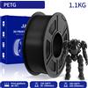 JAYO Filamento per stampante 3D JAYO PETG 1,75 mm 1100 g/rotolo, filamento PLA per stampante, materiale per stampa 3D con avvolgimento ordinato per stampante 3D FDM Bambu