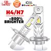 CO LIGHT Lampadine LED H7 H4 per Fari Auto 1.000.000LM Mini Lampada Wireless per Auto +800% Luminosità Fari 6000K Faro Automobilistico 12V