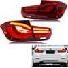 xunder Luci Posteriori LED GTS per BMW Serie 3 F30 F80 M3 Berlina 2011-2018, Indicatori di Direzione Sequenziali, Gruppo Fanali Posteriori Rossi [Non Compatibile con F31]