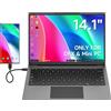 Dopesplay Monitor Lapdock Dopesplay da 14,1 pollici con tastiera e batteria per Samsung DeX S24 Z Fold 6 Note20, estensore dello schermo 1200P per Mini PC