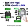 Novità! Micro Inverter 800W/2000W 230V 50Hz Grid-Tied, MPPT 25-55V, IP67 resistente alle intemperie, WiFi, Monitoraggio Solarman, Onda sinusoidale pura, Spina EU