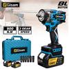 Gisam Avvitatore a impulsi elettrico brushless Gisam 900N.M con coppia elevata, attacco da 1/2 pollice, senza fili, compatibile con batterie Makita 18V