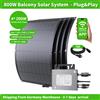 NONE Micro Inverter da 800W e 4 Pannelli Solari Flessibili da 200W ad Alta Efficienza, Sistema Solare per Balcone Plug & Play