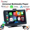 Aycetry Autoradio multimediale portatile universale con schermo touch da 7'' per navigazione GPS, Wireless Carplay e Android Auto, lettore video posteriore PNDB5307