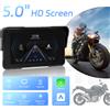 Camecho Display GPS Digitale Portatile da 5 Pollici per Moto, Navigatore con Schermo Wireless CarPlay e Android Auto