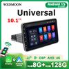 WEDMOON Autoradio Universale 10.1 Pollici HD Touch Screen con Carplay Wireless, Stereo Android 14, Bluetooth, Lettore Multimediale 1 Din, GPS 2DIN