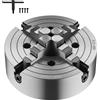 SucceBuy Mandrino per tornio a 4 griffe da 10 pollici (250 mm) con intervallo di serraggio da 0,6 a 9,84 pollici, con viti di fissaggio a T interne ed esterne per tornio per legno e metallo