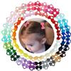 NONE 40/60/80 Elastici per capelli per bambine, fiocchi per capelli da 2 pollici, elastici in nastro, fasce per capelli, corde per neonati e bambini, regalo, 40 colori in coppie