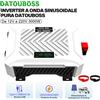 DATOUBOSS Inverter DATOUBOSS 12V 3000W a Onda Sinusoidale Pura per Alimentazione di Emergenza Domestica, USB Type-C, Spina EU