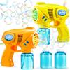 JOYFY Set di 2 Pistole Automatiche per Bolle di Sapone con 2 Bottiglie di Soluzione per Bambini, Regali per Feste Estive e Compleanni