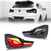 xunder Luci Posteriori LED GTS per BMW Serie 1 F20 F21 2015-2019 LCI Hatchback, Indicatori di Direzione Sequenziali, Gruppo Fanali Posteriori Fumé