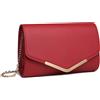 KONO Miss Lulu Elegante Pochette da Donna con Catena Rimovibile, Borsa da Sera alla Moda per Matrimoni e Feste, Piccola Borsa a Tracolla Pratica