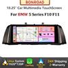 BONROAD Autoradio Wireless CarPlay Android Auto da 10.25 pollici per BMW Serie 5 F10 F11 CIC NBT 2011-2017 con lettore multimediale GPS Youtube