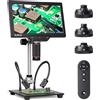 Elikliv Microscopio Digitale Elikliv TL301 Max 10'' 4K 2000X per Saldatura ed Elettronica, Riparazione PCB con Microscopio HDMI a 3 Lenti