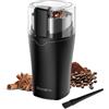 KIRAINAFLY Macinacaffè Elettrico con Contenitore Rimovibile in Acciaio Inox, 300W, Macina per Caffè, Spezie, Erbe e Frutta Secca per Uso Domestico