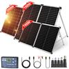Anaka DOKIO-Anaka Pannello Solare Rigido Pieghevole 100W 160W 200W Monocristallino Impermeabile con Kit Regolatore 12V per Campeggio