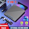 NONE Masterizzatore e lettore CD/DVD esterno 7 in 1 con USB 3.0 e Type-C, unità ottica portatile per desktop e laptop