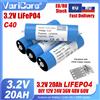 VariCore Batteria Ricaricabile LiFePO4 3.2V 20Ah C40 per Sistemi 4S 12V 24V 36V 5C, Litio Ferro Fosfato per Golf Cart e Accumulo di Energia Solare Off-Grid
