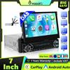 Podofo Autoradio 1DIN Retrattile Elettricamente con CarPlay Wireless, Android Auto, Mirror Link, Lettore Multimediale per Auto, DAB, FM, USB Type-C