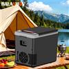 NONE Mini Frigo 10L per Casa e Auto, Congelatore Portatile 12V/220V Doppio Uso, Refrigeratore Elettrico con Compressore, Scaldavivande per Campeggio